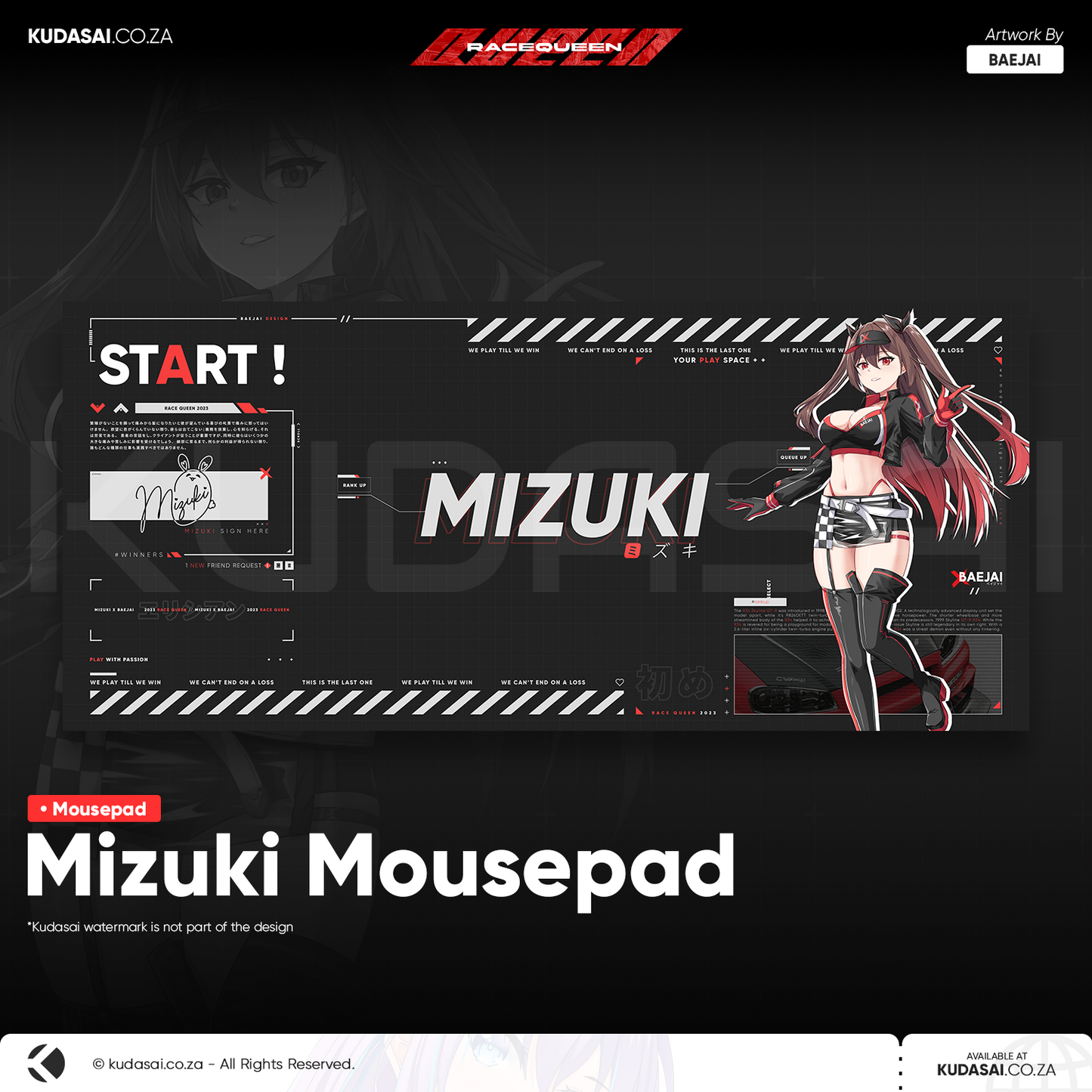 Racequeen Mizuki Mousepad