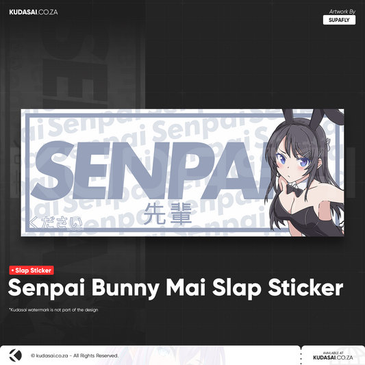 Senpai Bunny Mai Slap Sticker