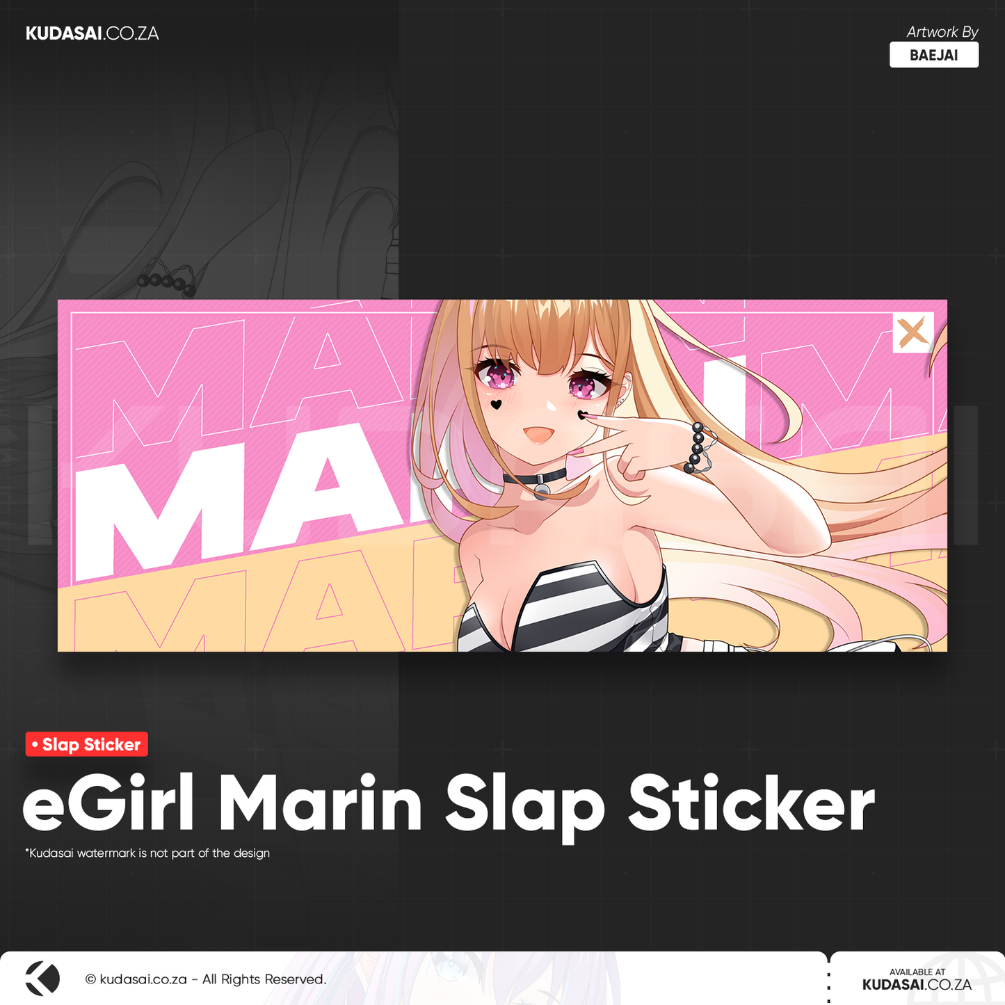 eGirl Marin Holo Slap Sticker