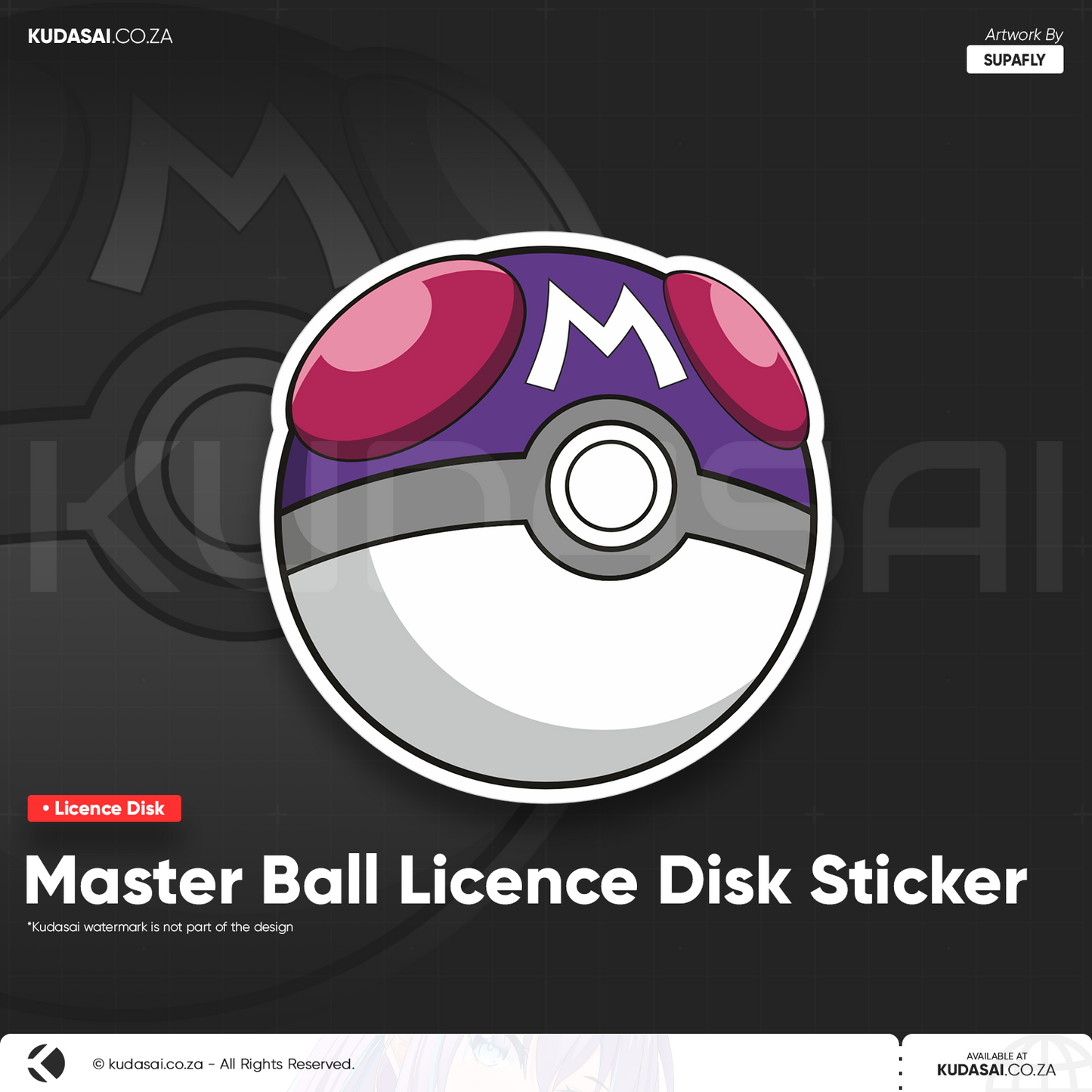 Master Ball Licence Disk Sticker