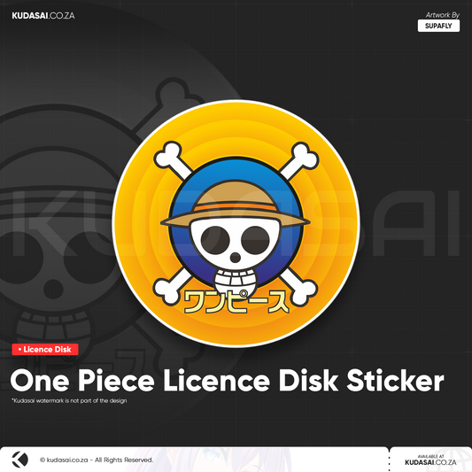 One Piece Licence Disk Sticker