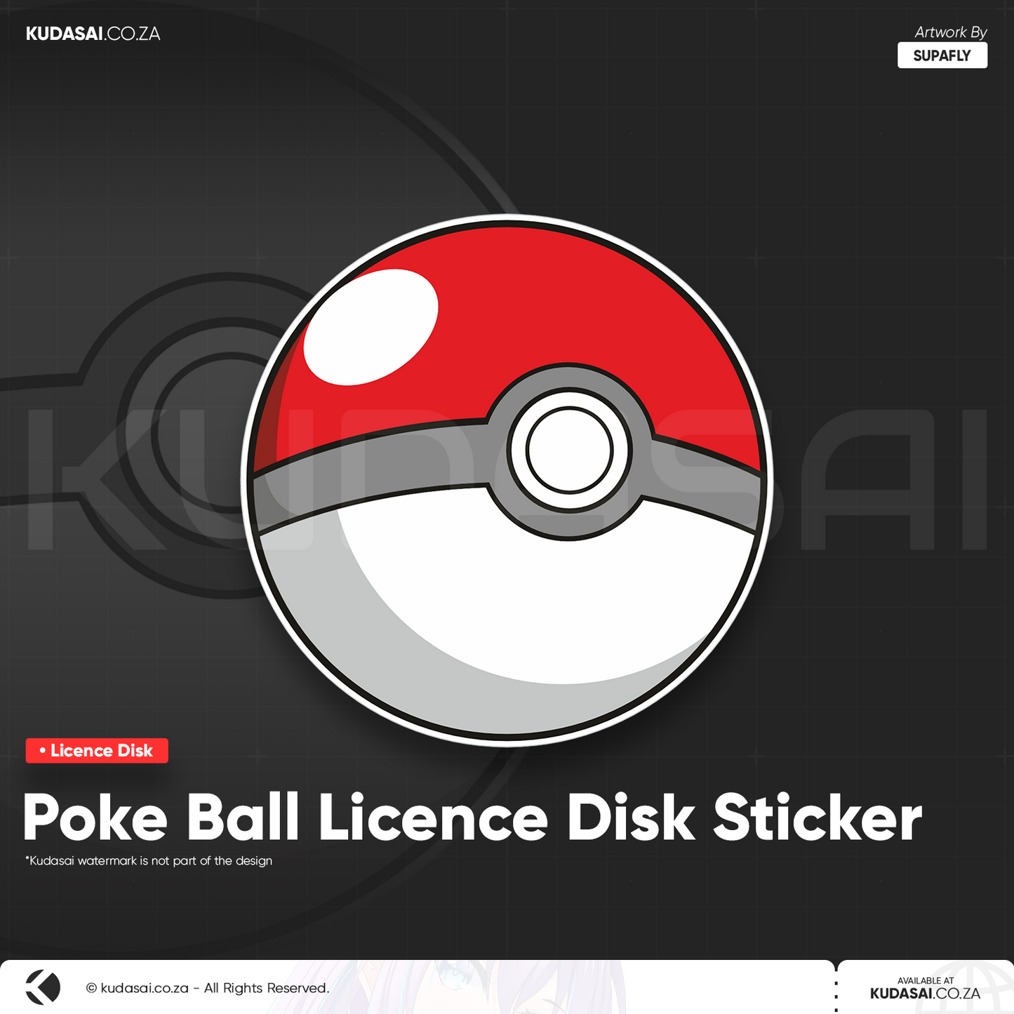 Poke Ball Licence Disk Sticker