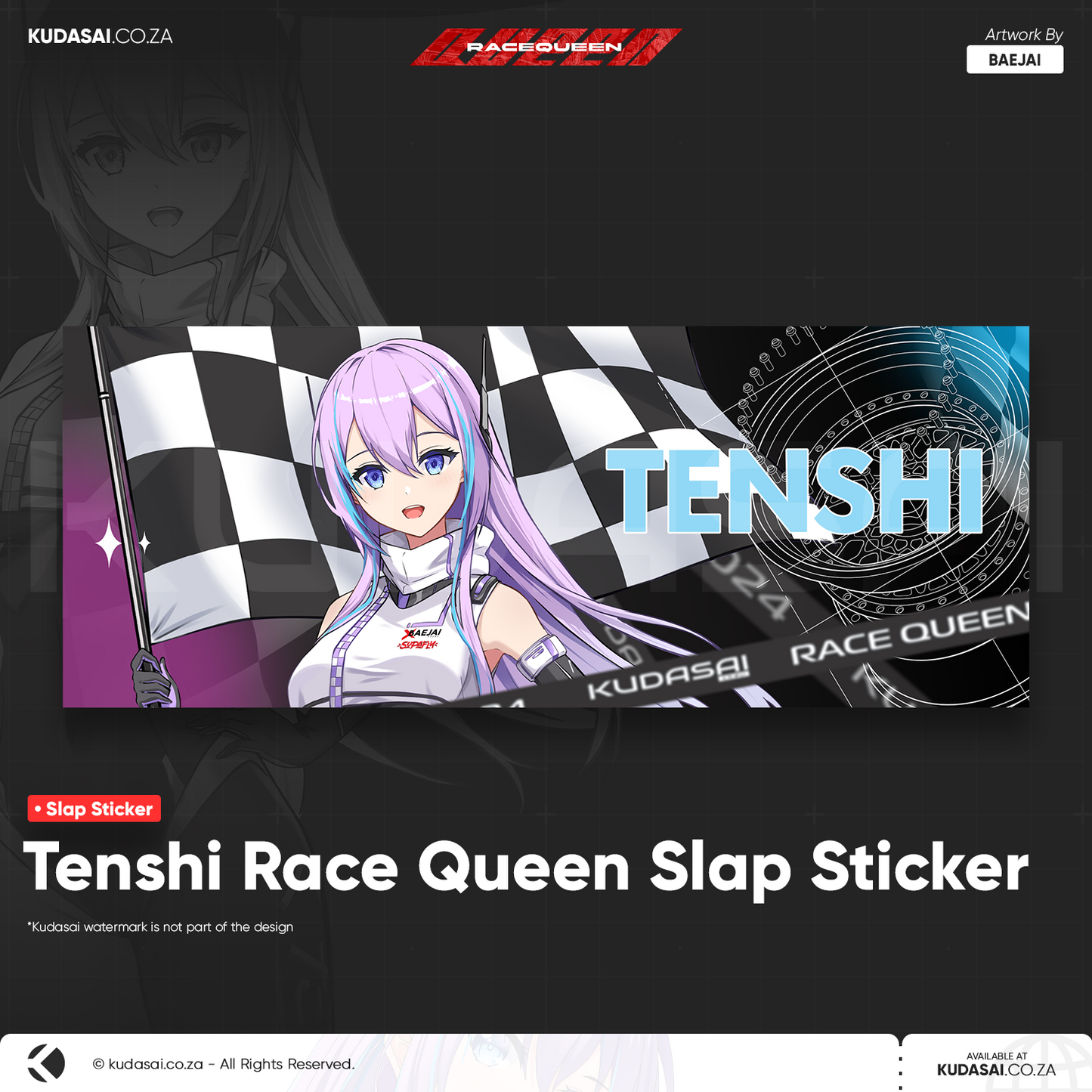 Tenshi Racequeen Holo Slap Sticker