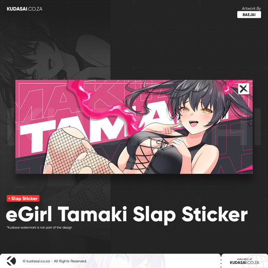 eGirl Tamaki Holo Slap Sticker