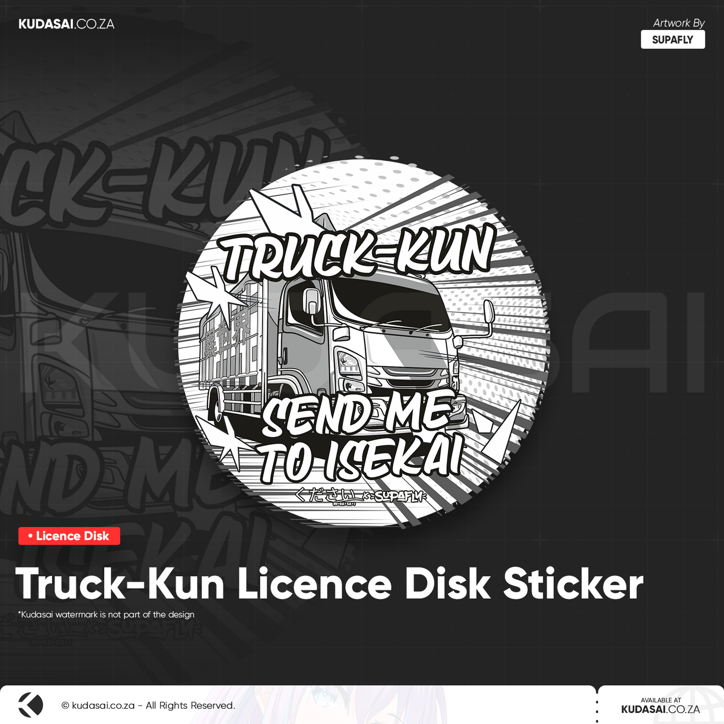 Truck-Kun Licence Disk Sticker