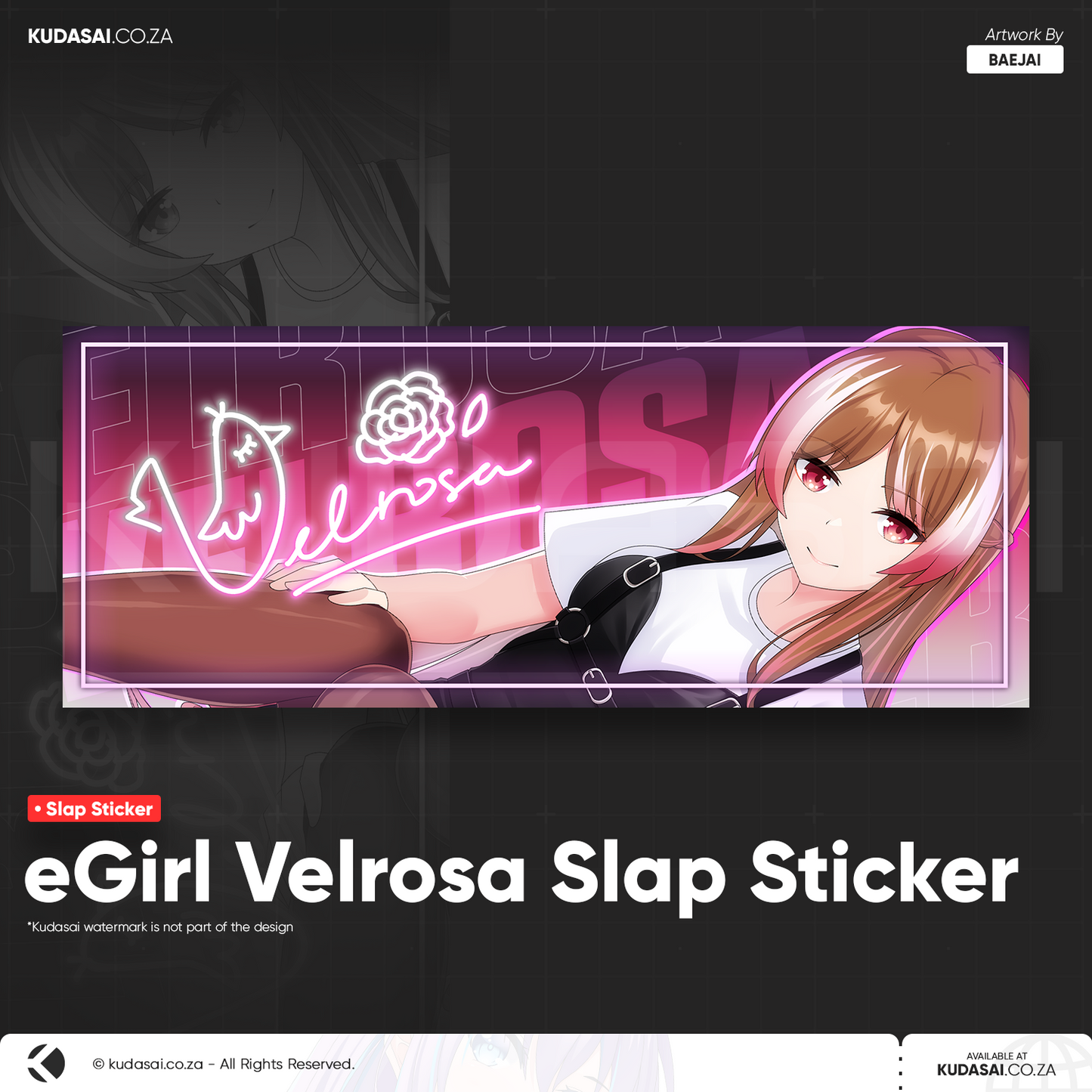 eGirl Velrosa Holo Slap Sticker