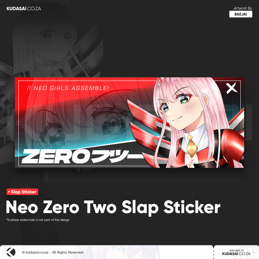 Neo Zero Two Holo Slap Sticker