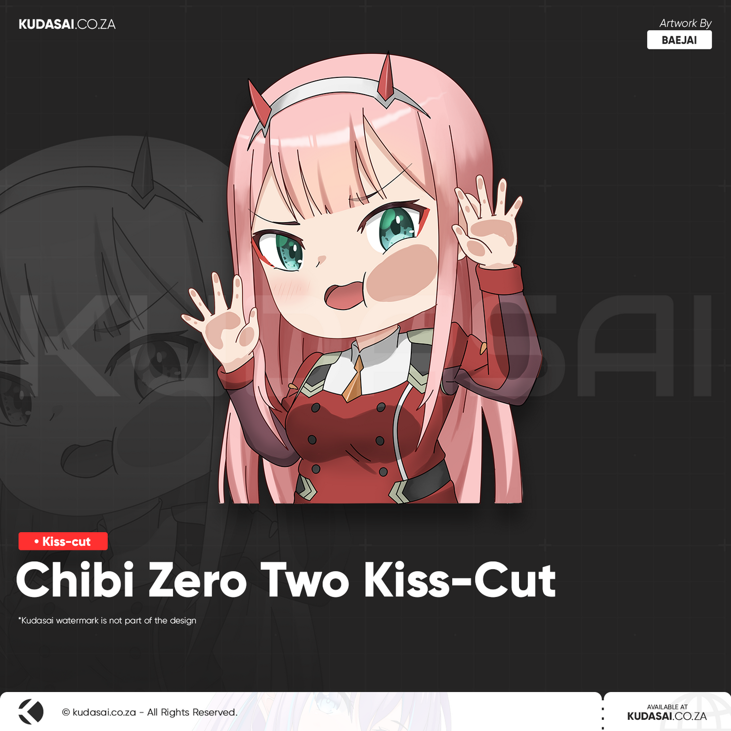 Chibi Zero Two Kiss Cut