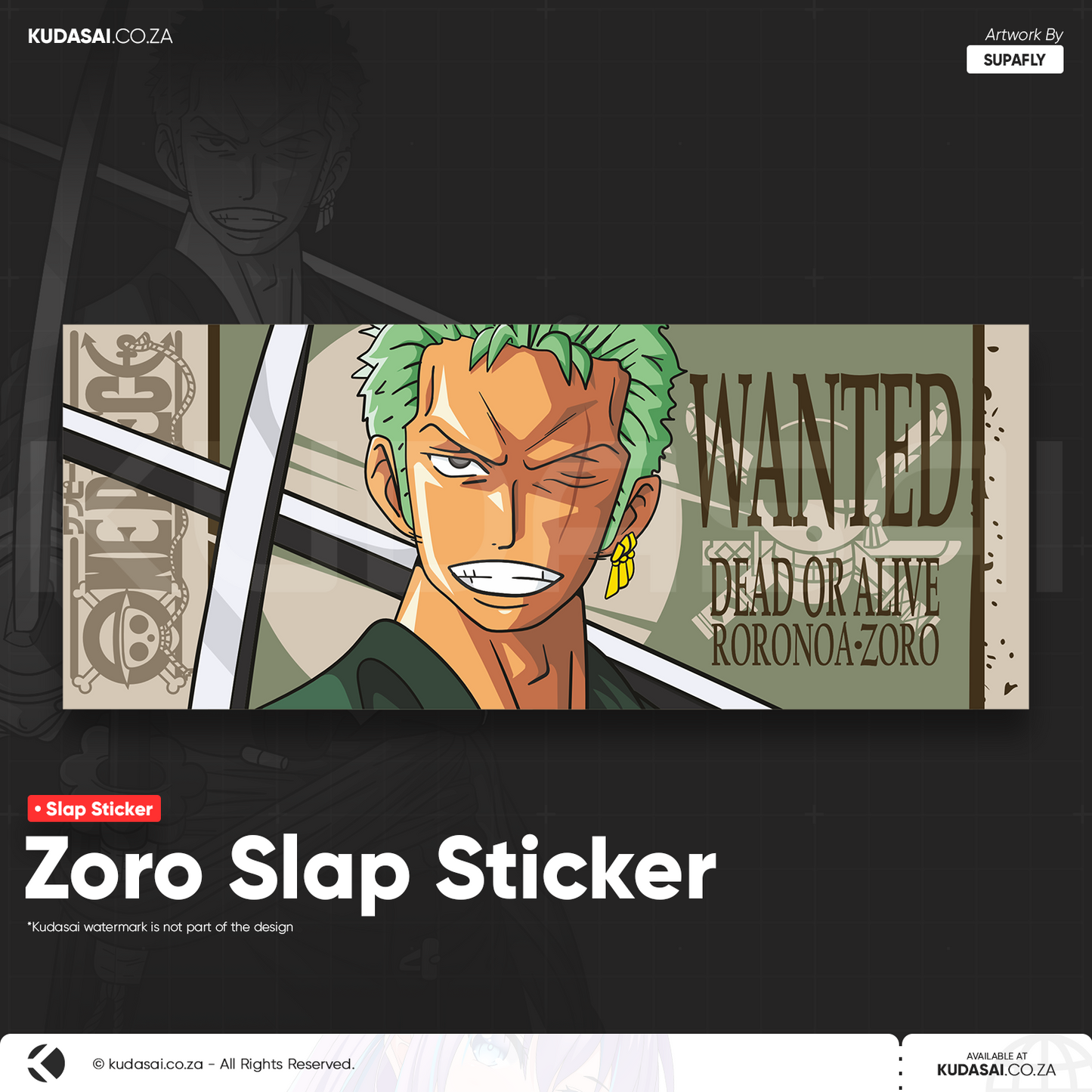 Zoro Holo Slap Sticker