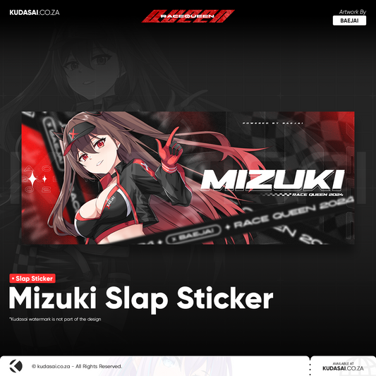 Racequeen Mizuki Holo Slap Sticker