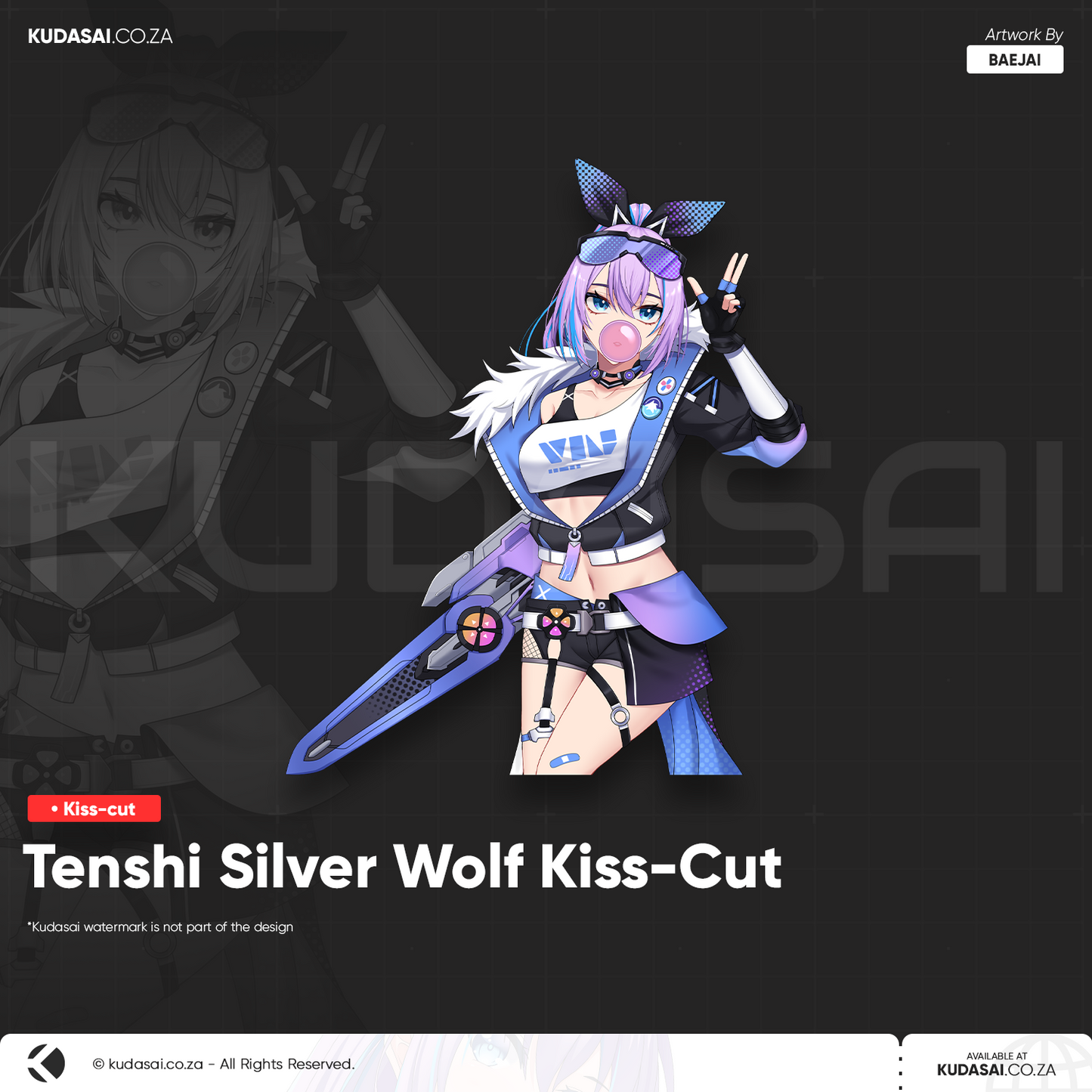 Tenshi Silver Wolf Kiss Cut